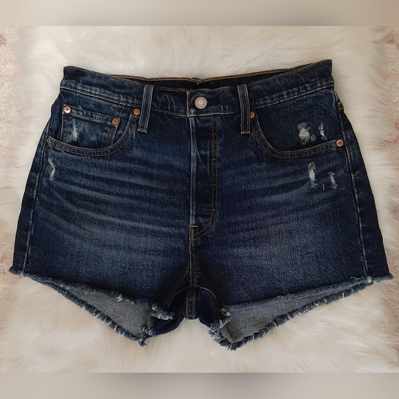 Levi's Pants - NWOT Levi's 501 Button Fly High Rise Dark Denim Cutoff Shorts